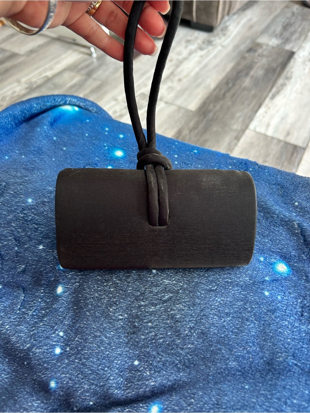 4/$100 Carlo Felinni black handheld clutch handbag purse